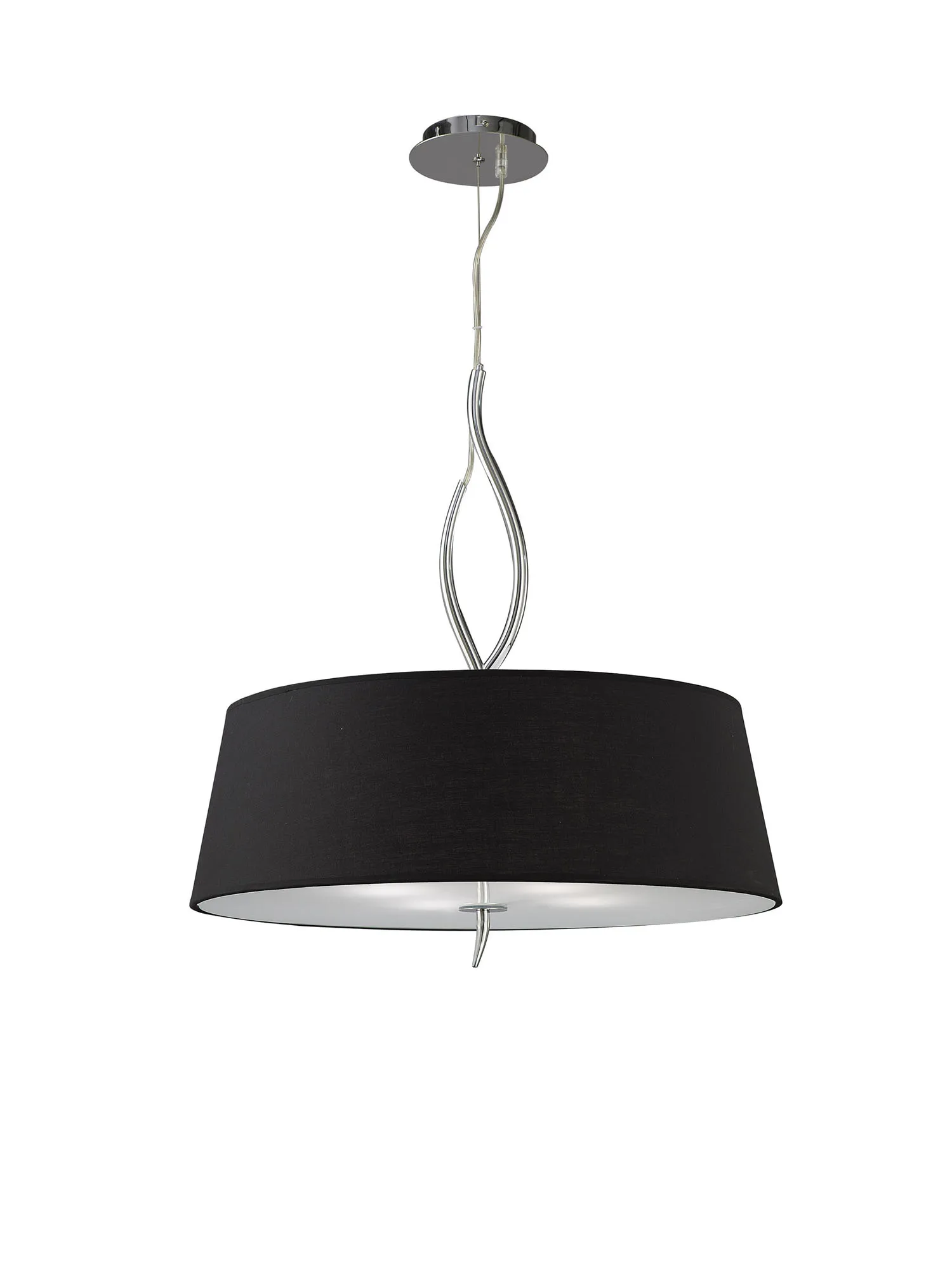 Ninette Polished Chrome-Black Ceiling Lights Mantra Single Pendant Ninette Polished Chrome-Black Ceiling Lights Mantra Single Pendant